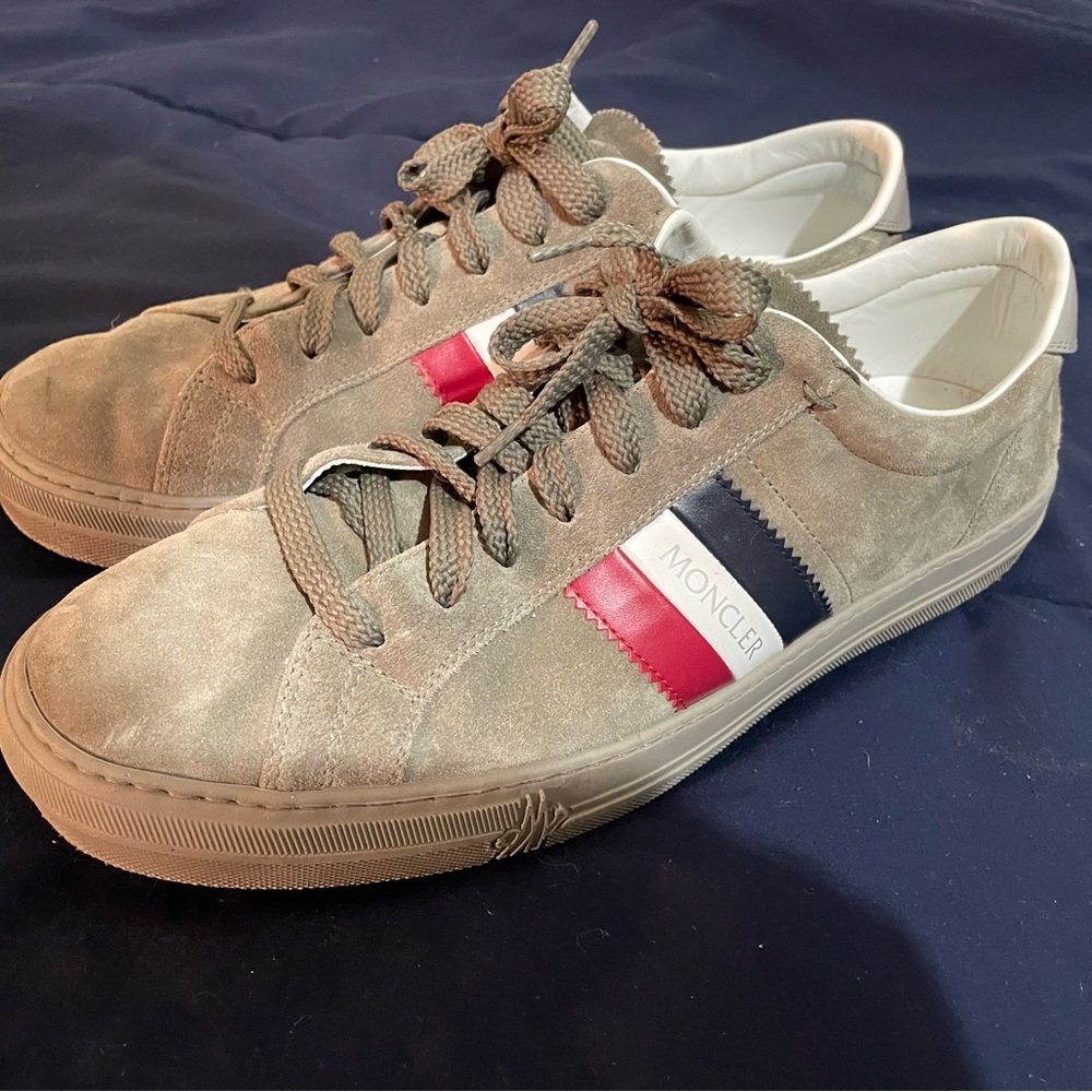 Moncler New Monaco Tricolour Band Suede Cupsole Sneaker - Picture 6 of 6